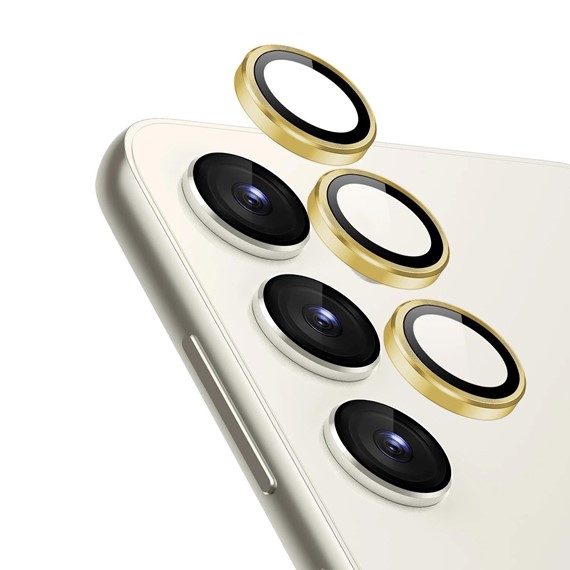 Microsonic Samsung Galaxy S23 FE Tekli Kamera Lens Koruma Camı Gold 1