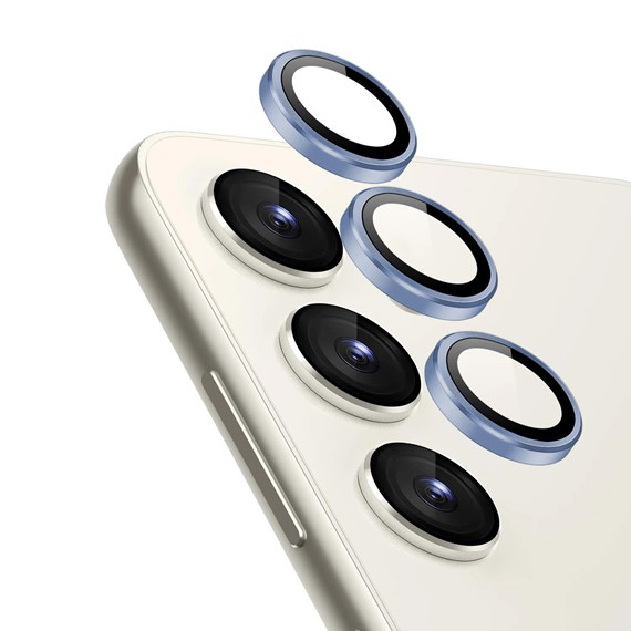 Microsonic Samsung Galaxy S23 FE Tekli Kamera Lens Koruma Camı Mavi 1