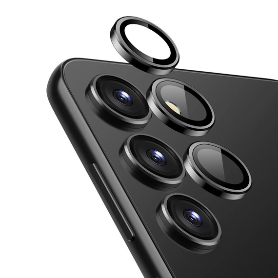 Microsonic Samsung Galaxy S24 Plus Tekli Kamera Lens Koruma Camı Siyah 1