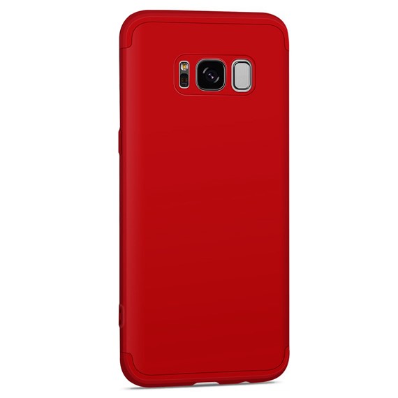 Microsonic Samsung Galaxy S8 Kılıf Double Dip 360 Protective Kırmızı 2