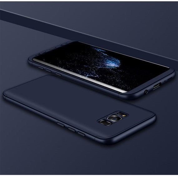 Microsonic Samsung Galaxy S8 Kılıf Double Dip 360 Protective Lacivert 3