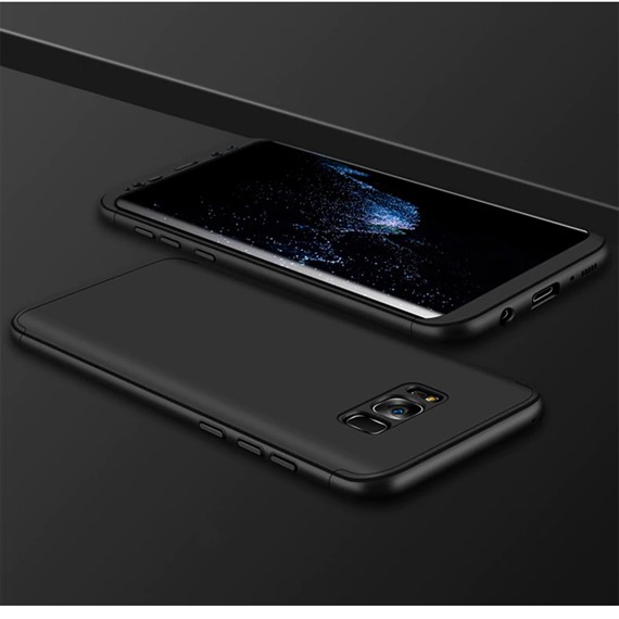 Microsonic Samsung Galaxy S8 Kılıf Double Dip 360 Protective Siyah 3