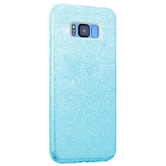 Microsonic Samsung Galaxy S8 Plus Kılıf Sparkle Shiny Mavi 2