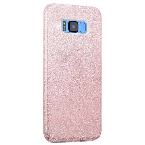 Microsonic Samsung Galaxy S8 Kılıf Sparkle Shiny Rose Gold 2