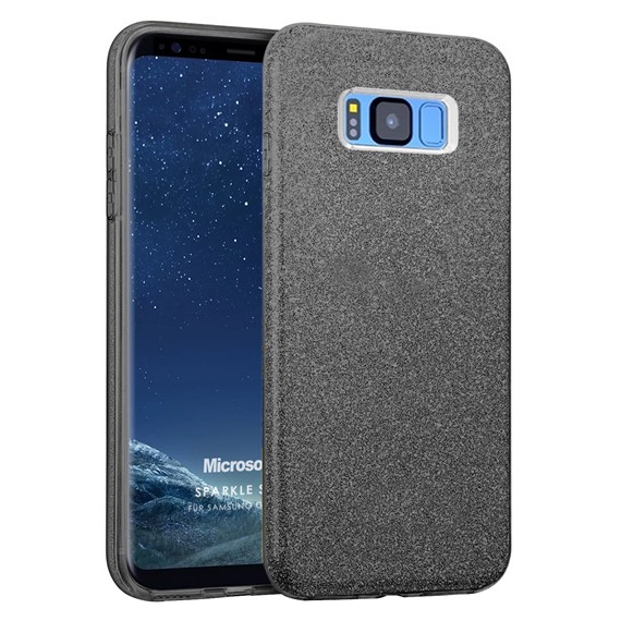 Microsonic Samsung Galaxy S8 Kılıf Sparkle Shiny Siyah 1