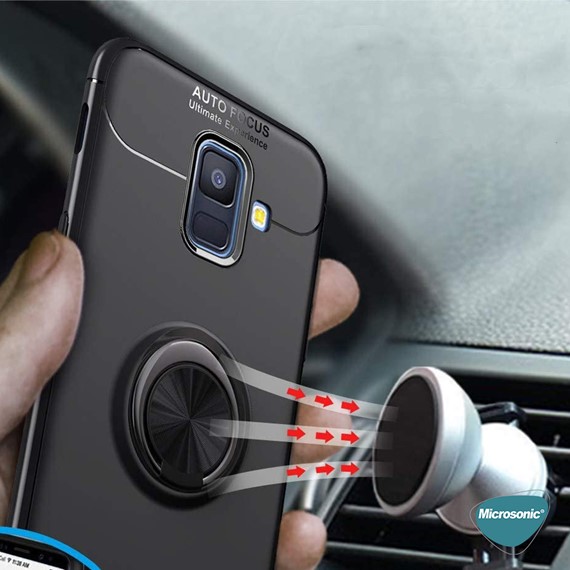 Microsonic Samsung Galaxy S9 Kılıf Kickstand Ring Holder Siyah 3