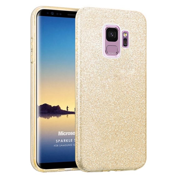 Microsonic Samsung Galaxy S9 Kılıf Sparkle Shiny Gold 1