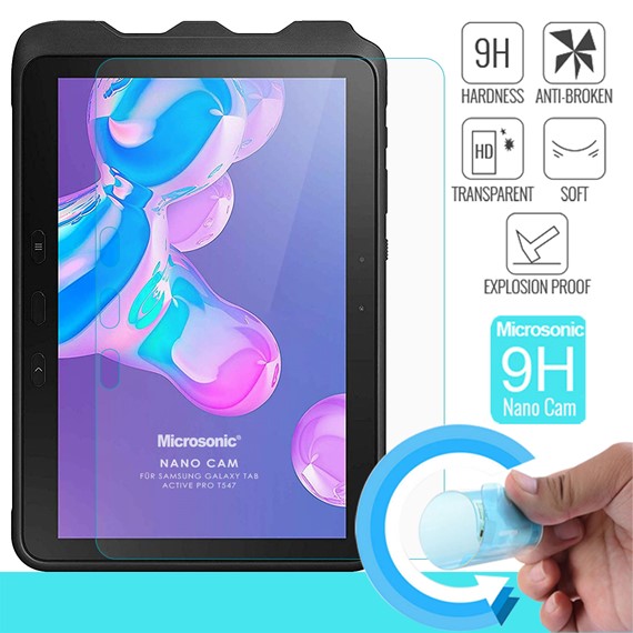 Microsonic Samsung Galaxy Tab Active Pro T547 Nano Glass Cam Ekran Koruyucu 1