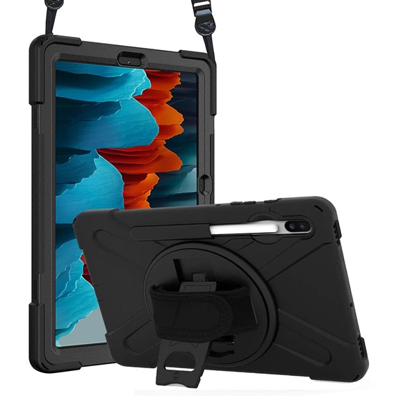 Microsonic Samsung Galaxy Tab S7 Plus T970 Kılıf Heavy Defender Siyah 1