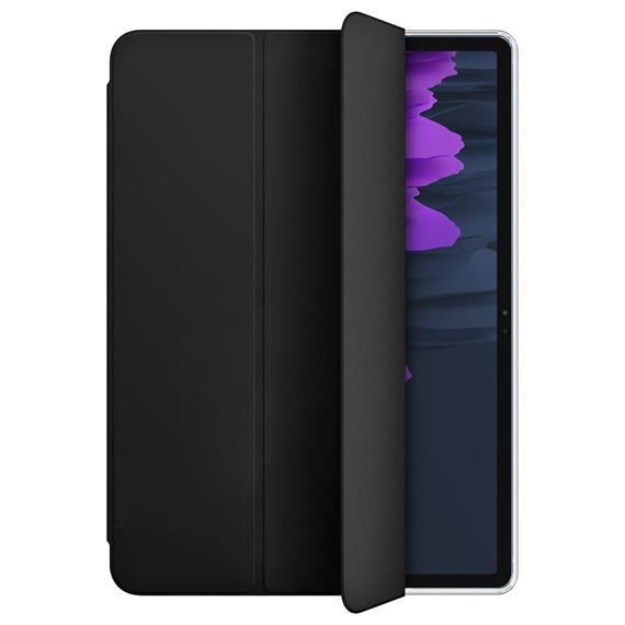 Microsonic Samsung Galaxy Tab S9 Plus X810 Kılıf Slim Translucent Back Smart Cover Siyah 2