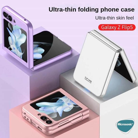 Microsonic Samsung Galaxy Z Flip 5 Kılıf Shape Hard Cover Lila 4