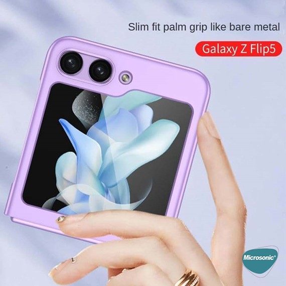 Microsonic Samsung Galaxy Z Flip 5 Kılıf Shape Hard Cover Lila 8