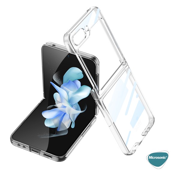 Microsonic Samsung Galaxy Z Flip 5 Kılıf Shell Platinum Şeffaf 2