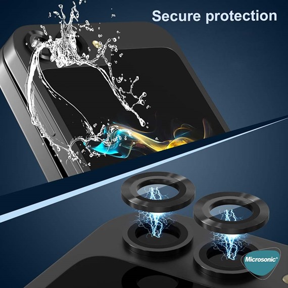 Microsonic Samsung Galaxy Z Flip 5 Tekli Kamera Lens Koruma Camı Sierra Mavisi 2