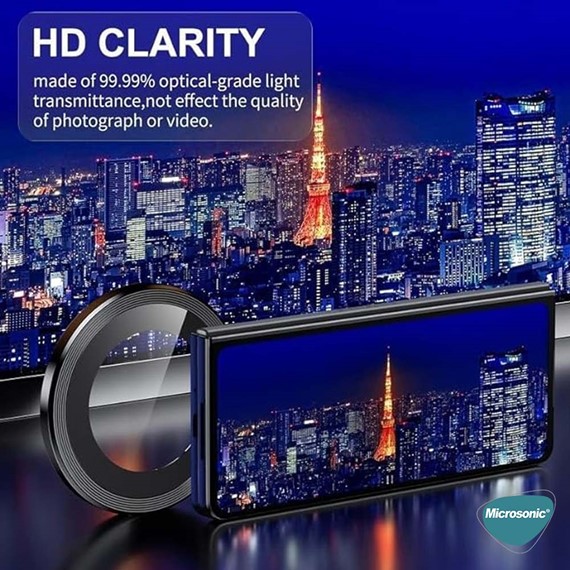 Microsonic Samsung Galaxy Z Flip 5 Tekli Kamera Lens Koruma Camı Renkli 5