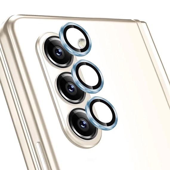 Microsonic Samsung Galaxy Z Fold 5 Tekli Kamera Lens Koruma Camı Sierra Mavisi 1
