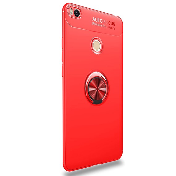 Microsonic Xiaomi Mi Max 2 Kılıf Kickstand Ring Holder Kırmızı 2