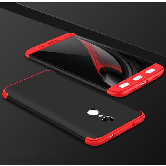 Microsonic Xiaomi Redmi Note 4 Kılıf Double Dip 360 Protective Siyah Kırmızı 3
