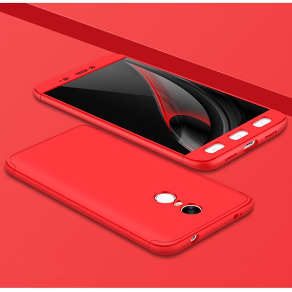 Microsonic Xiaomi Redmi Note 4X Kılıf Double Dip 360 Protective Kırmızı 3