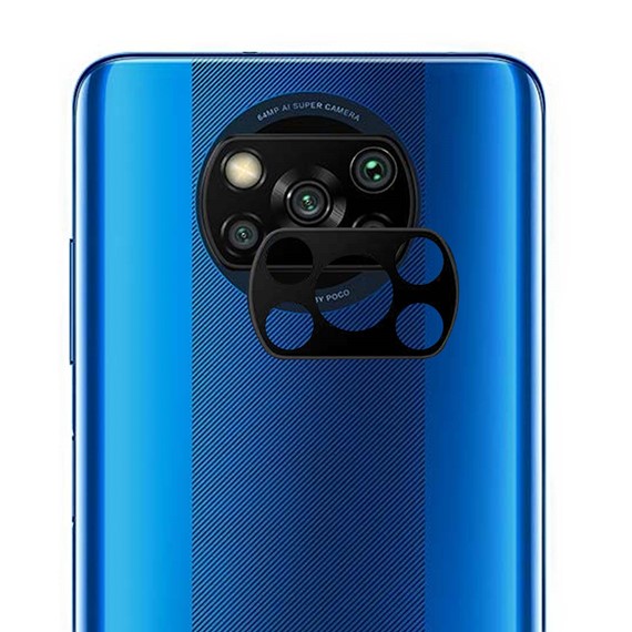 Microsonic Xiaomi Poco X3 NFC Kamera Lens Koruma Camı V2 Siyah 1