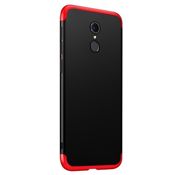Microsonic Xiaomi Redmi 5 Kılıf Double Dip 360 Protective Siyah Kırmızı 2