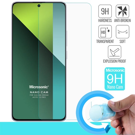 Microsonic Xiaomi Redmi Note 13 Pro 5G Nano Glass Cam Ekran Koruyucu 2