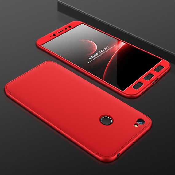 Microsonic Xiaomi Redmi Note 5A Prime Kılıf Double Dip 360 Protective Kırmızı 3