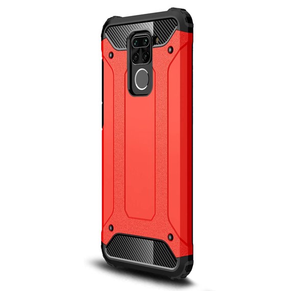 Microsonic Xiaomi Redmi Note 9 Kılıf Rugged Armor Kırmızı 2