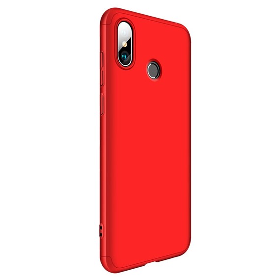 Microsonic Xiaomi Redmi S2 Kılıf Double Dip 360 Protective Kırmızı 2