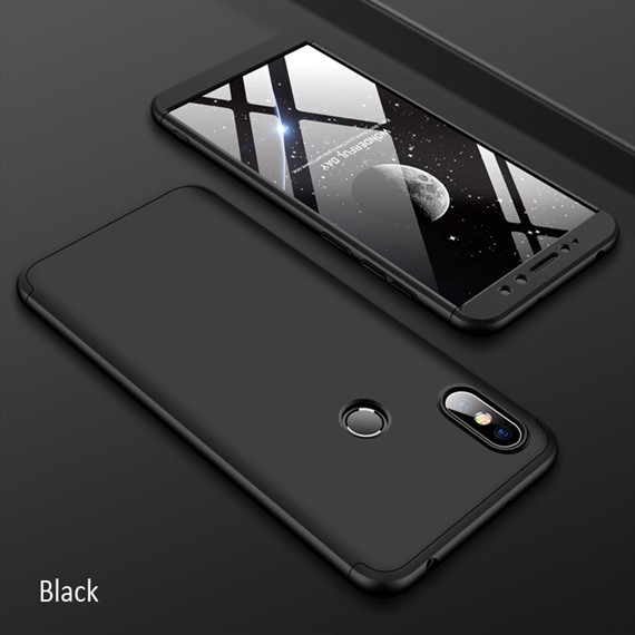 Microsonic Xiaomi Redmi S2 Kılıf Double Dip 360 Protective Siyah 3