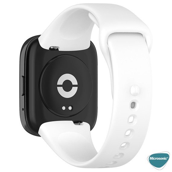Microsonic Xiaomi Redmi Watch 3 Active Kordon Silicone Sport Band Beyaz 3