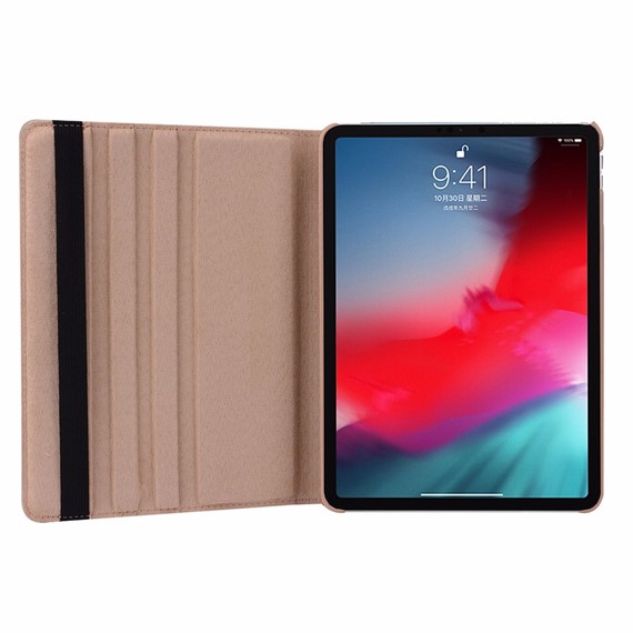 Microsonic Apple iPad Pro 12 9 2018 A1876-A2014-A1895-A1983 Kılıf 360 Dönerli Stand Deri Siyah 5