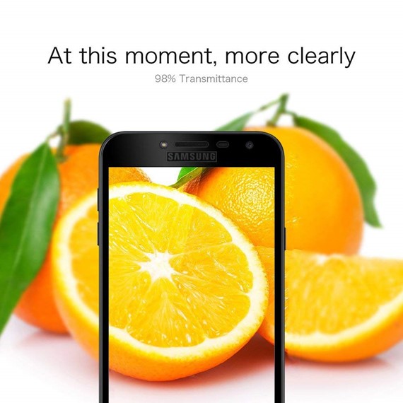 Microsonic Samsung Galaxy J4 Tam Kaplayan Temperli Cam Ekran koruyucu Kırılmaz Film Siyah 5