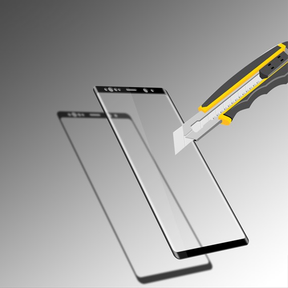 Microsonic Samsung Galaxy Note 9 Tam Kaplayan Temperli Cam Ekran koruyucu Kırılmaz Film Siyah 4