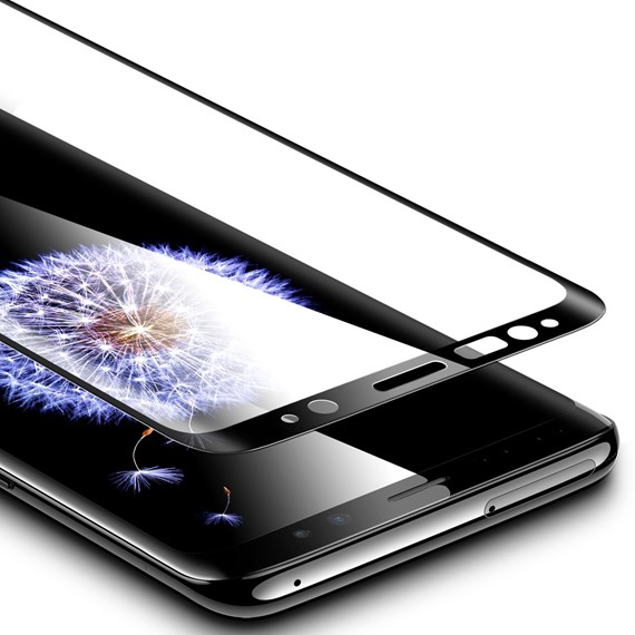 Microsonic Samsung Galaxy S9 Plus Tam Kaplayan Temperli Cam Ekran koruyucu Kırılmaz Film Siyah 2