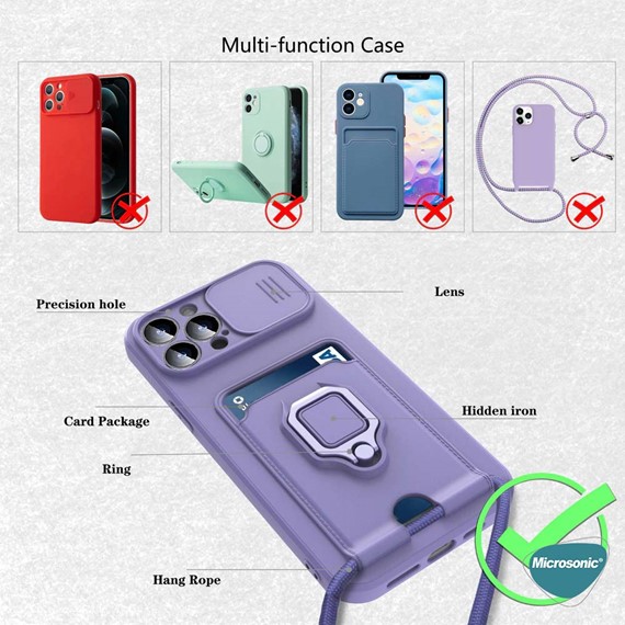 Microsonic Apple iPhone 12 Pro Max Kılıf Multifunction Silicone Yeşil 3
