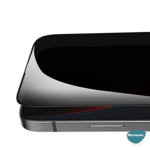 Microsonic Apple iPhone 15 Plus Privacy 5D Gizlilik Filtreli Cam Ekran Koruyucu Siyah 5