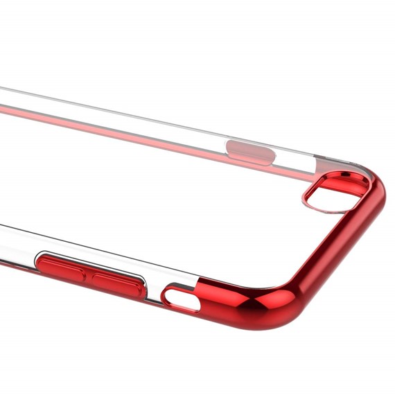 Microsonic Apple iPhone 6 Kılıf Skyfall Transparent Clear Kırmızı 3