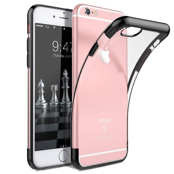 Microsonic Apple iPhone 6 Kılıf Skyfall Transparent Clear Siyah 1