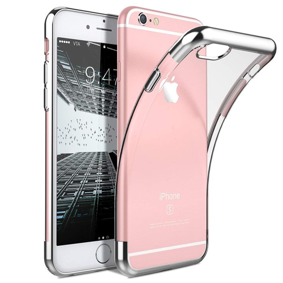 Microsonic Apple iPhone 6S Kılıf Skyfall Transparent Clear Gümüş 1