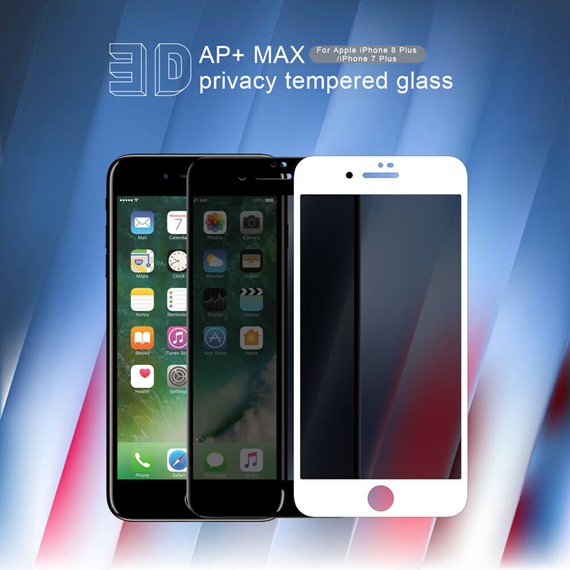 Microsonic Apple iPhone 7 Plus Privacy 5D Gizlilik Filtreli Cam Ekran Koruyucu Siyah 5