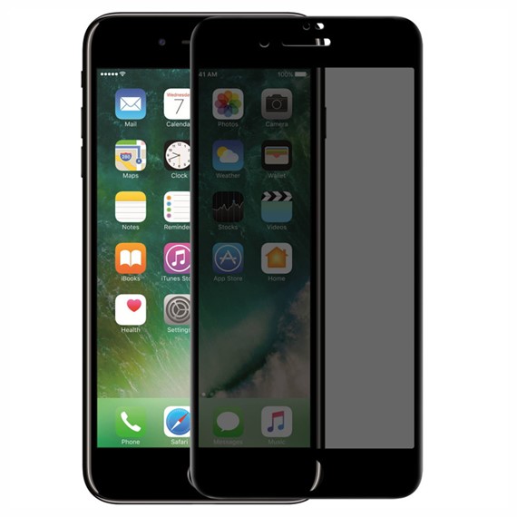 Microsonic Apple iPhone 7 Plus Privacy 5D Gizlilik Filtreli Cam Ekran Koruyucu Siyah 1