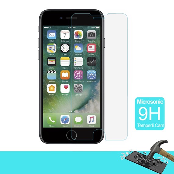 Microsonic Apple iPhone 8 Temperli Cam Ekran koruyucu Kırılmaz film 1