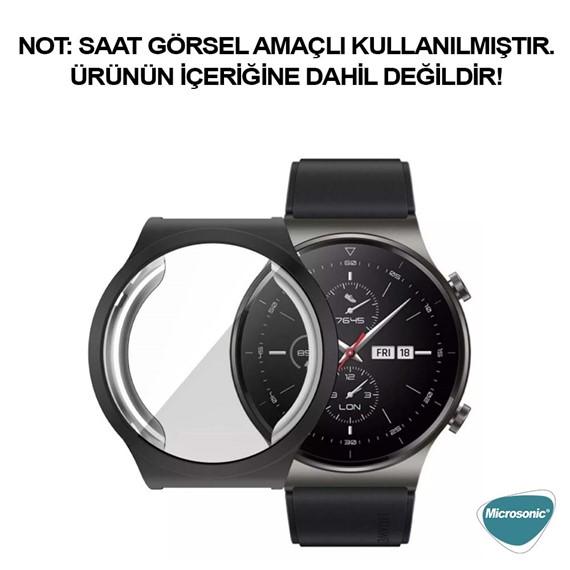 Microsonic Huawei Watch GT2 Pro Kılıf Matte Premium Slim WatchBand Siyah 2