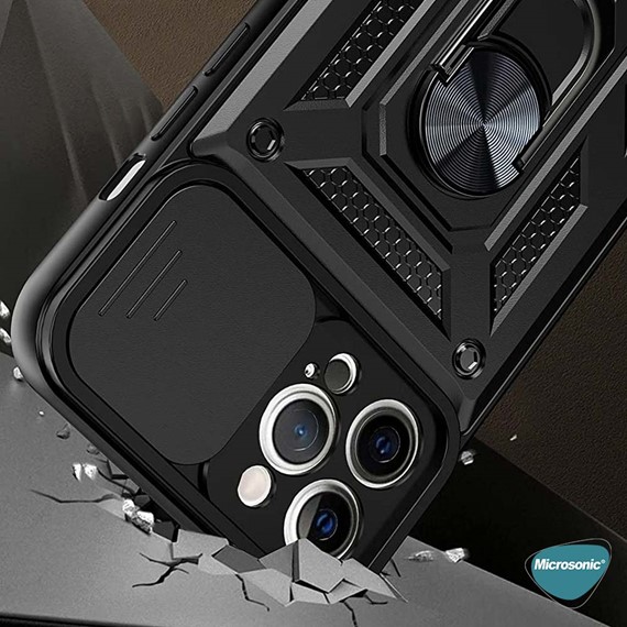 Microsonic Apple iPhone 12 Pro Max Kılıf Impact Resistant Siyah 7