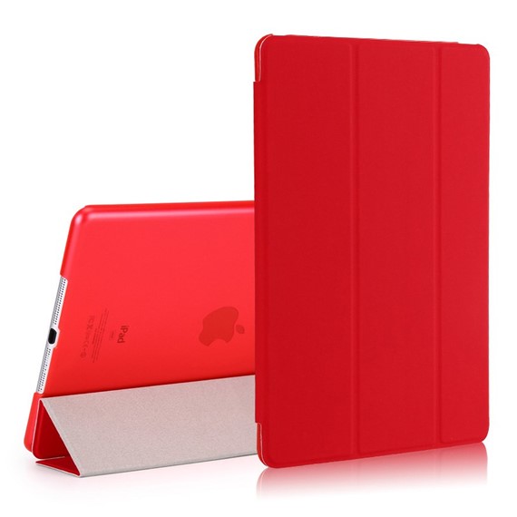 Microsonic Apple iPad 9 7 2017 A1822-A1823 Smart Case ve arka Kılıf Kırmızı 1