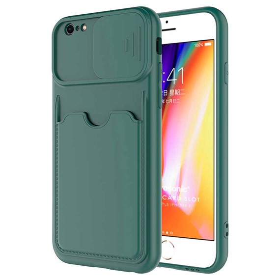 Microsonic Apple iPhone 6S Kılıf Inside Card Slot Koyu Yeşil 1