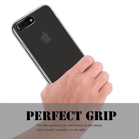 Microsonic iPhone 8 Plus Kılıf Transparent Soft Beyaz 2