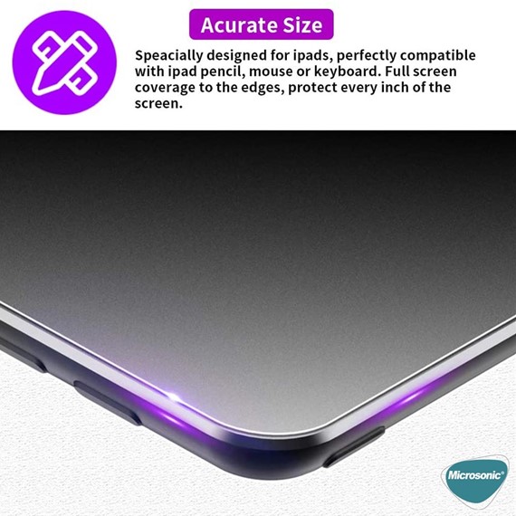 Microsonic Samsung Galaxy Tab S8 Plus X800 Matte Nano Glass Cam Ekran Koruyucu 8