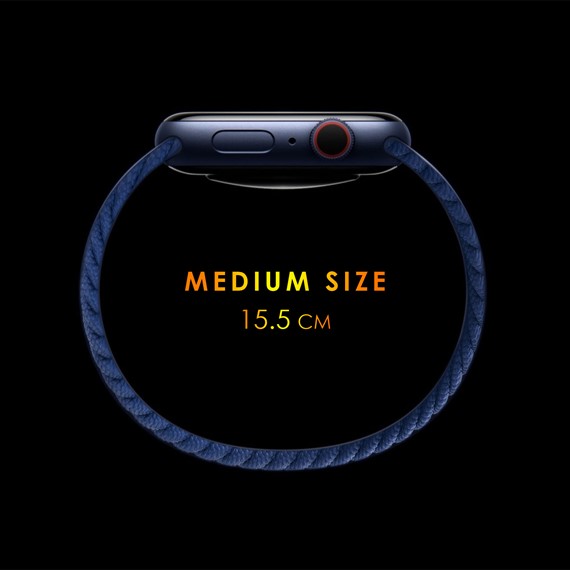 Microsonic Samsung Galaxy Watch 46mm Kordon Medium Size 155mm Braided Solo Loop Band Koyu Yeşil 3